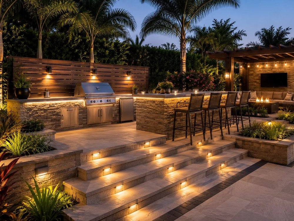 Outdoor Kitchen & Fire Lounge