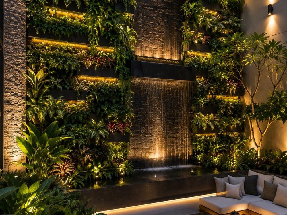 Vertical Garden & Water Wall
